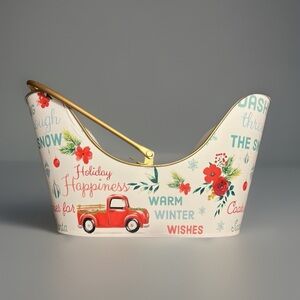 The Pioneer Woman Metal Basket, Holiday, Farmhouse Country Christmas